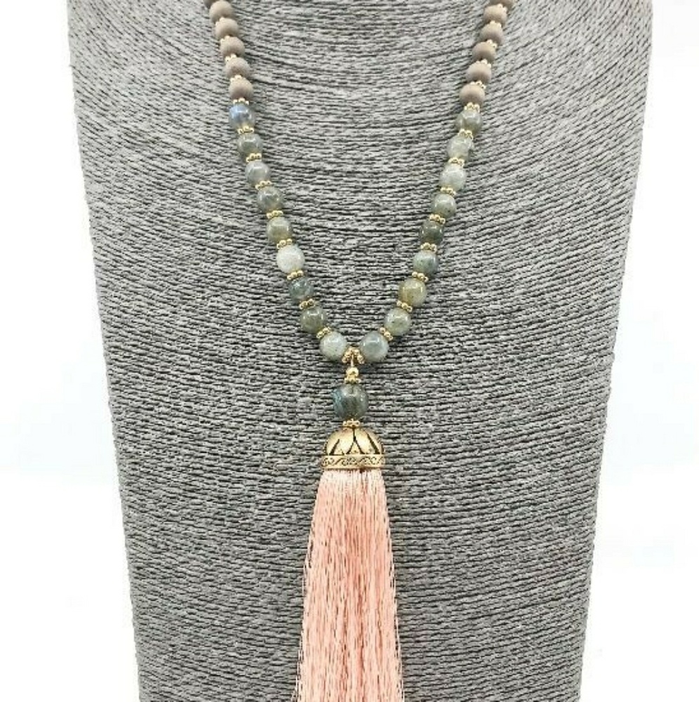 Tassel necklace.